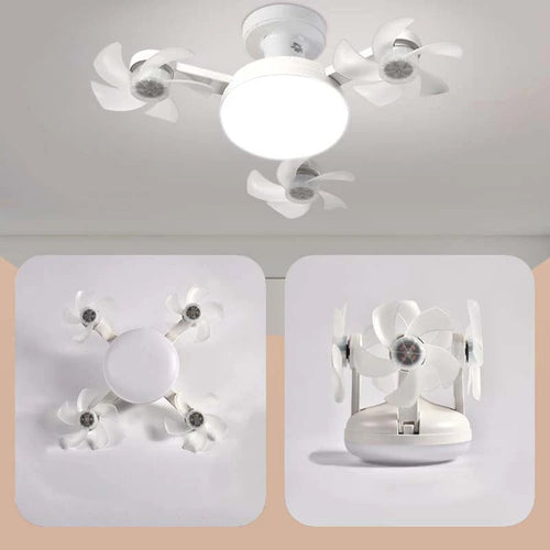 2‐in‐1 Silent LED Fan with Remote Control, Energy‐Saving Cooling & Lighting Combo for Home Bedroom