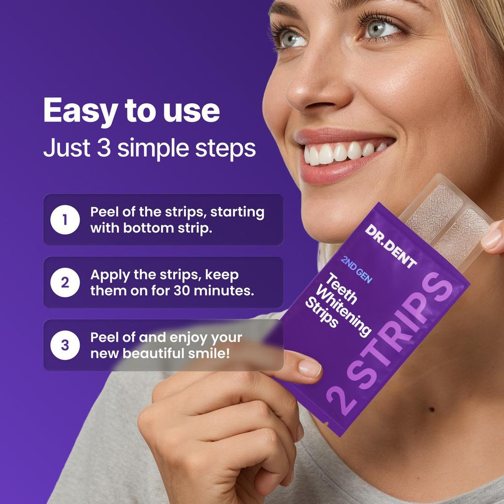 Purple Whitening Strips – Safe, Gentle & Peroxide-Free