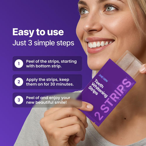 Purple Teeth Whitening Strips – Safe, Gentle & Peroxide-Free