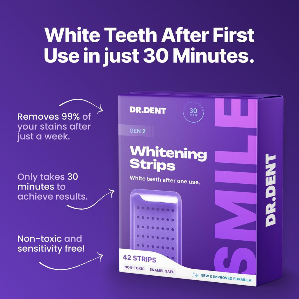 Purple Whitening Strips – Safe, Gentle & Peroxide-Free