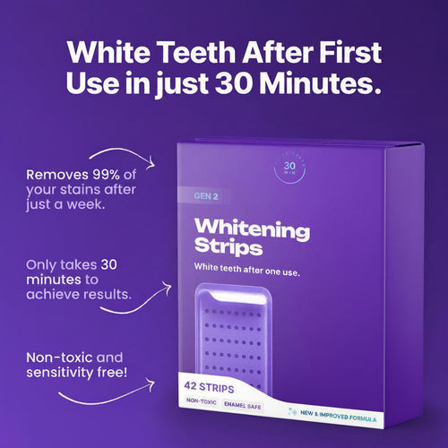 Purple Teeth Whitening Strips – Safe, Gentle & Peroxide-Free