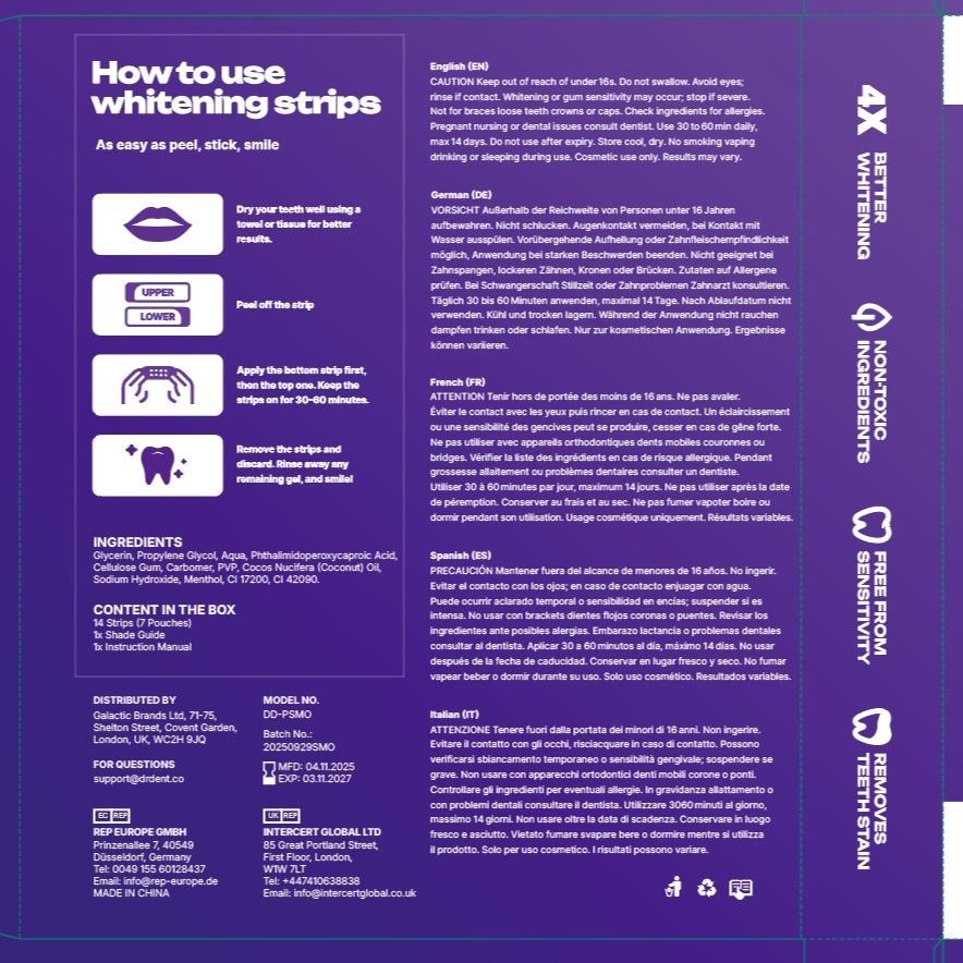Purple Whitening Strips – Safe, Gentle & Peroxide-Free