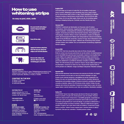 Purple Teeth Whitening Strips – Safe, Gentle & Peroxide-Free