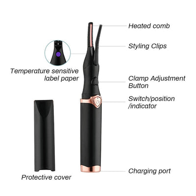 💥Electric Eyelash Curler for Instant Glam ✨ Blink & Dazzle! 👁️