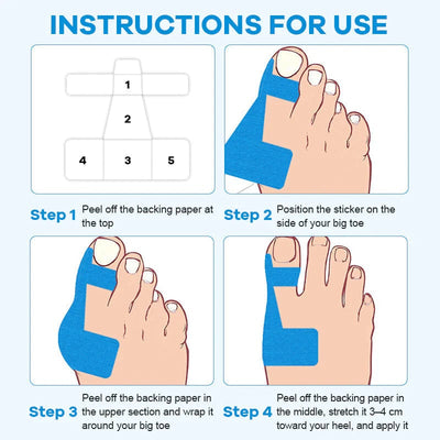 🔥LAST DAY 50% OFF - 👣Pre-cut Hallux Valgus Corrector Kinesiology Tape