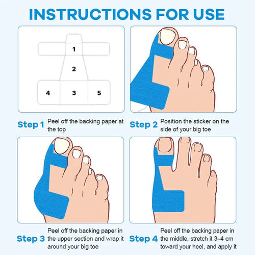 🔥LAST DAY 50% OFF - 👣Pre-cut Hallux Valgus Corrector Kinesiology Tape