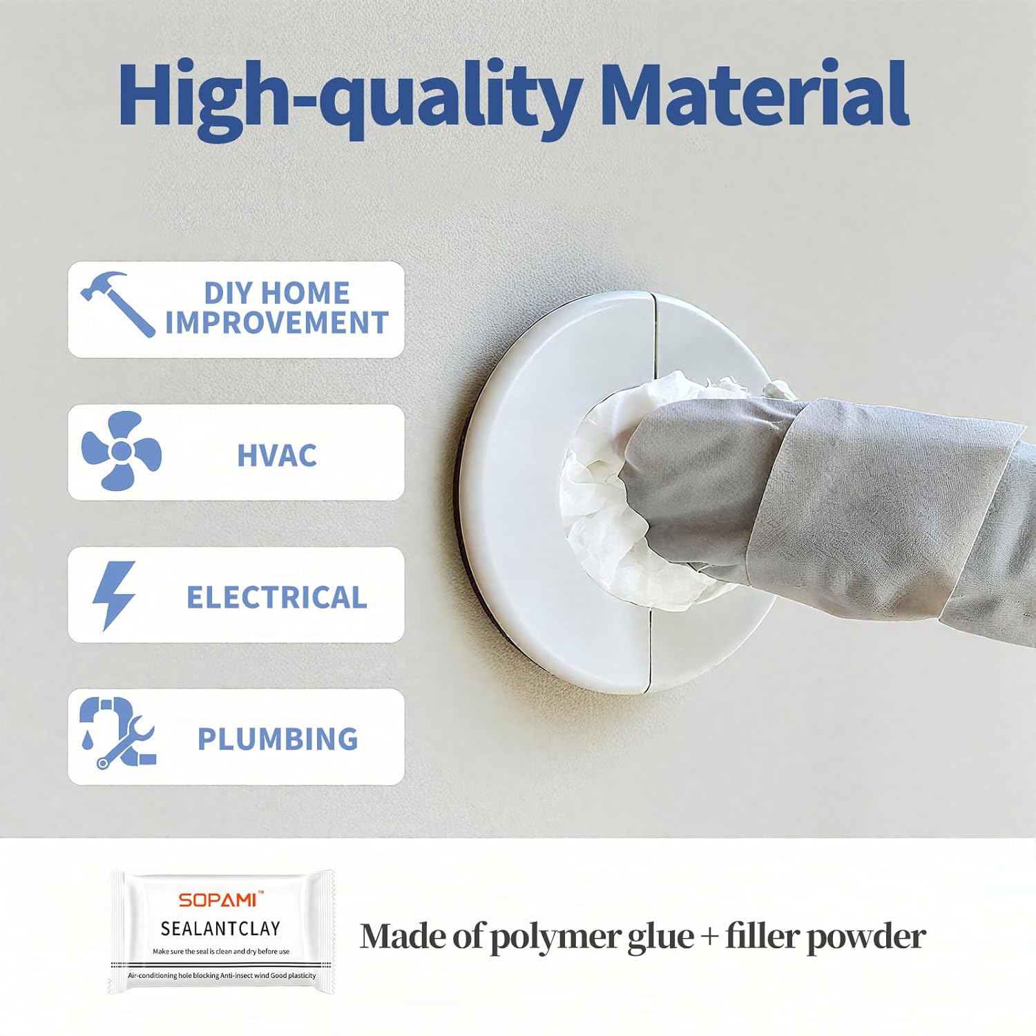 🛠️ 6-Pack Waterproof Sealing Putty – Moldable Repair Clay