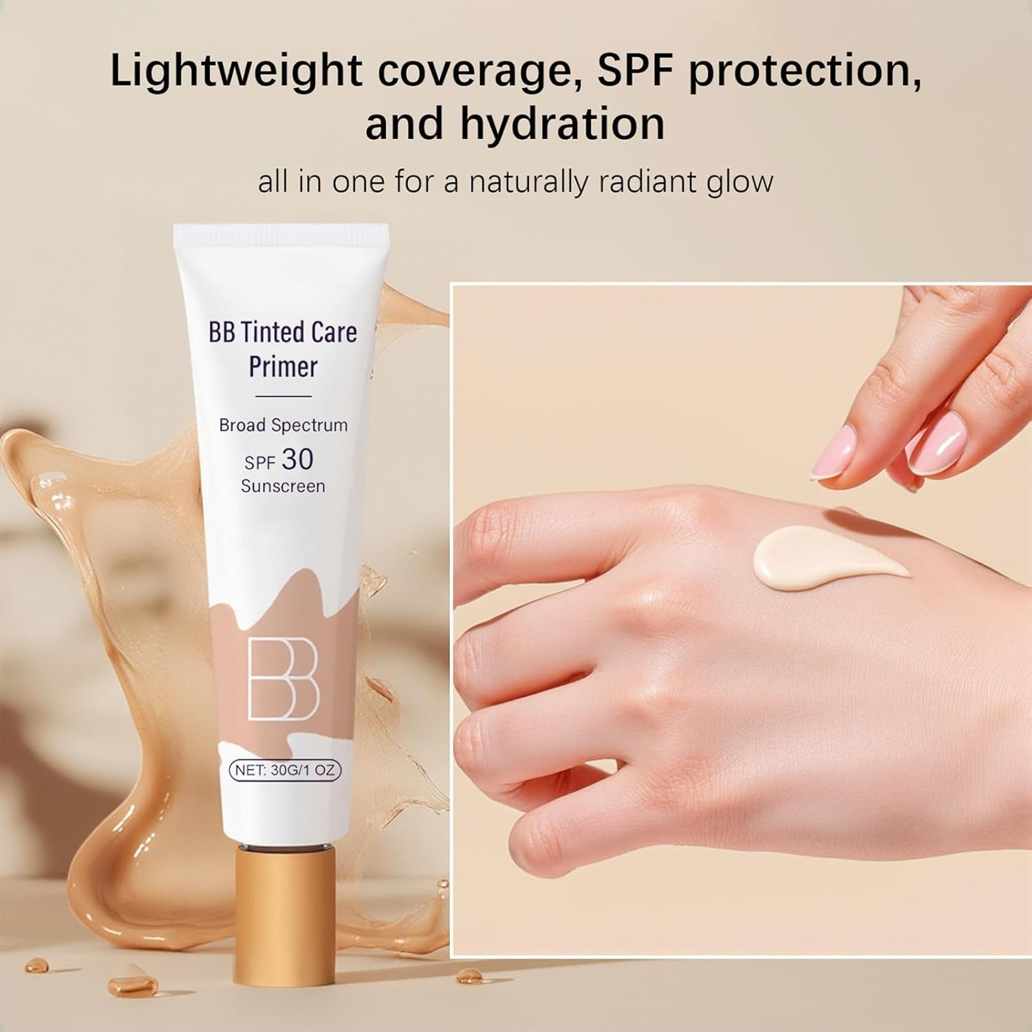 Moisturizing Concealer BB Cream SPF 30 – Hydrating, Lightweight & Natural Coverage