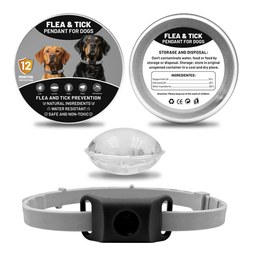 Natural Flea & Tick Prevention Pendant - Chemical-Free Pest Repellent Tag for Dogs and Cats