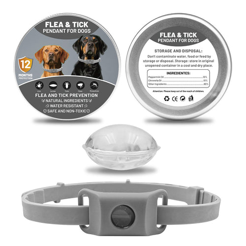 Natural Flea & Tick Prevention Pendant - Chemical-Free Pest Repellent Tag for Dogs and Cats