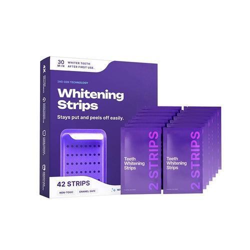 Purple Teeth Whitening Strips – Safe, Gentle & Peroxide-Free