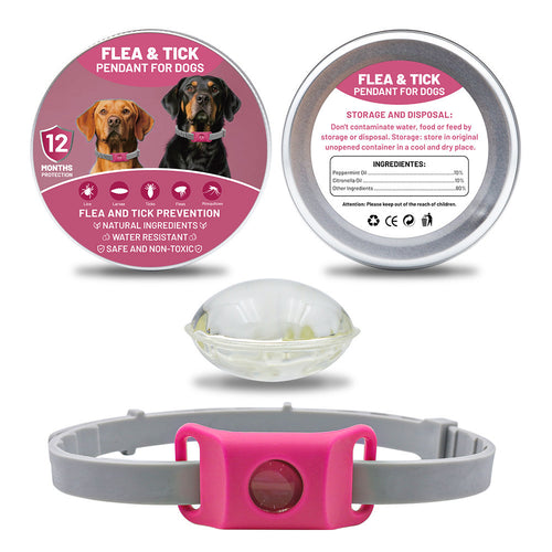 Natural Flea & Tick Prevention Pendant - Chemical-Free Pest Repellent Tag for Dogs and Cats